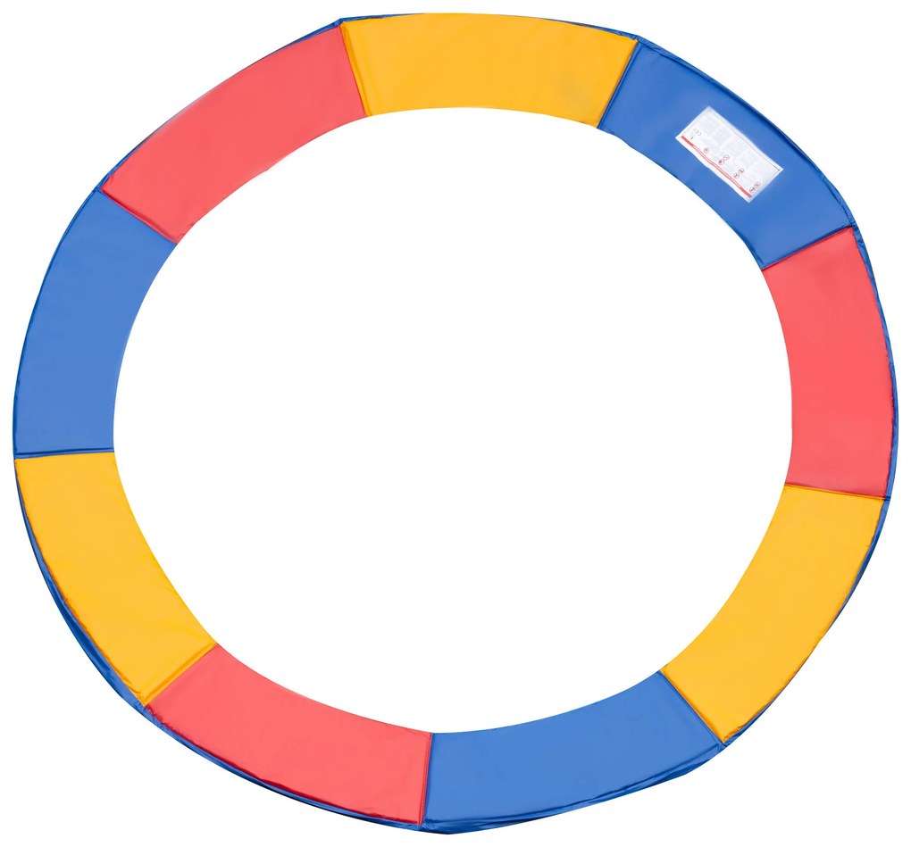 HOMCOM Protectie Margine pentru Trambulină Elastică din PVC Roșu Albastru Galben (Ø305cm ) | Aosom.ro | Aosom Romania