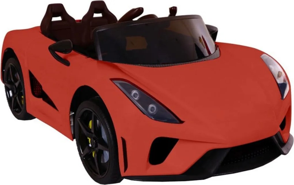 Masinuta Electrica cu acumulator pentru copii NOVOKIDS™ Famous Racer , Cu telecomanda, Melodii si lumini, 3-8 ani , Usi cu deschidere Butterfly ,
