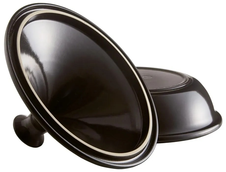 Vas tajine din ceramică Emile Henry Flame, ⌀ 32 cm, negru