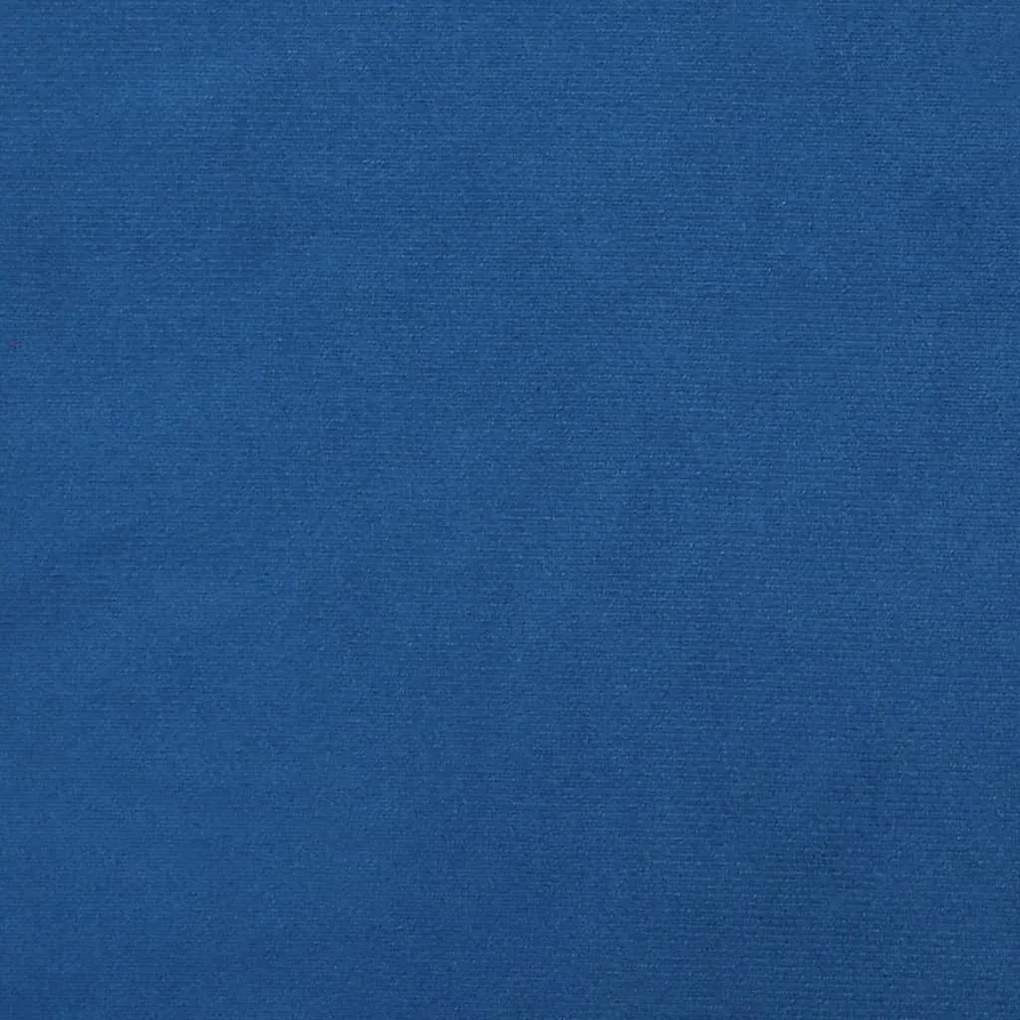Scaun balansoar cu taburet, albastru, catifea 1, Albastru, Cu suport de picioare