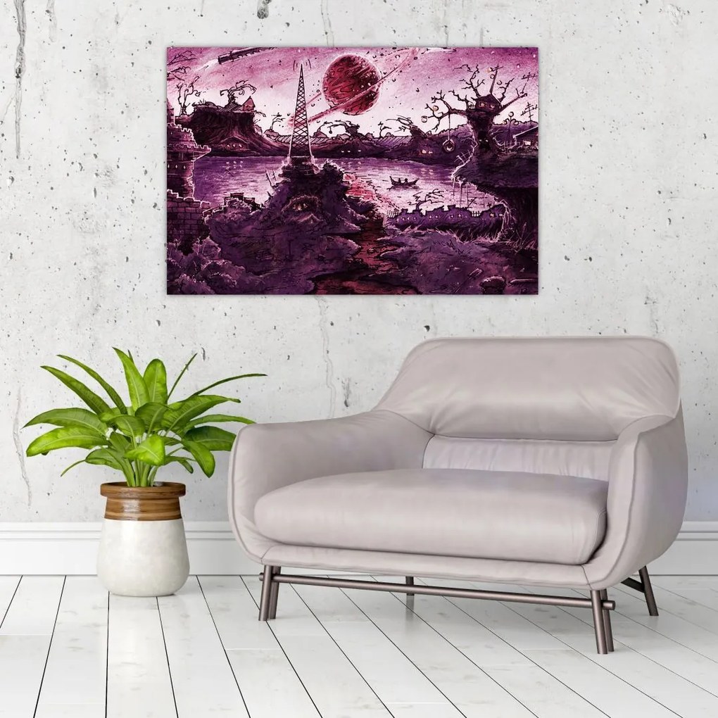 Tablou - Sat fermecat (90x60 cm)