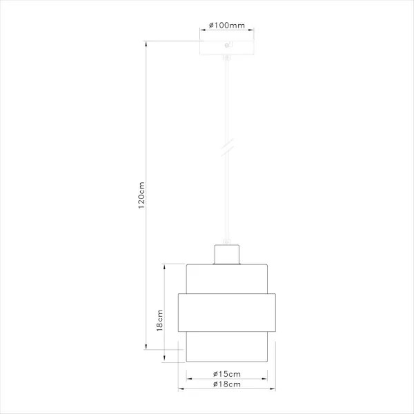 Lustră suspendată pe cablu VALENTINO 1xE27/15W/230V bej/transparent