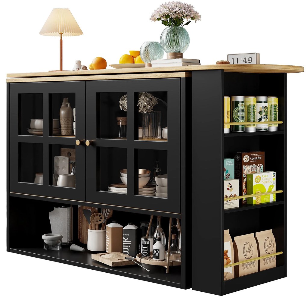 Bar rotativ 360°, Negru | Aosom Romania