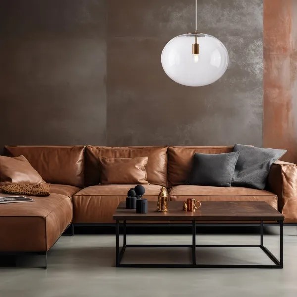 Lustră pe cablu CAMPANIA 1xE27/60W/230V auriu