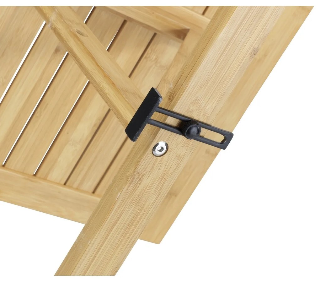 Wenko Măsuță suspendată pentru balcon din bambusWaikiki, 64 × 44 × 65 cm