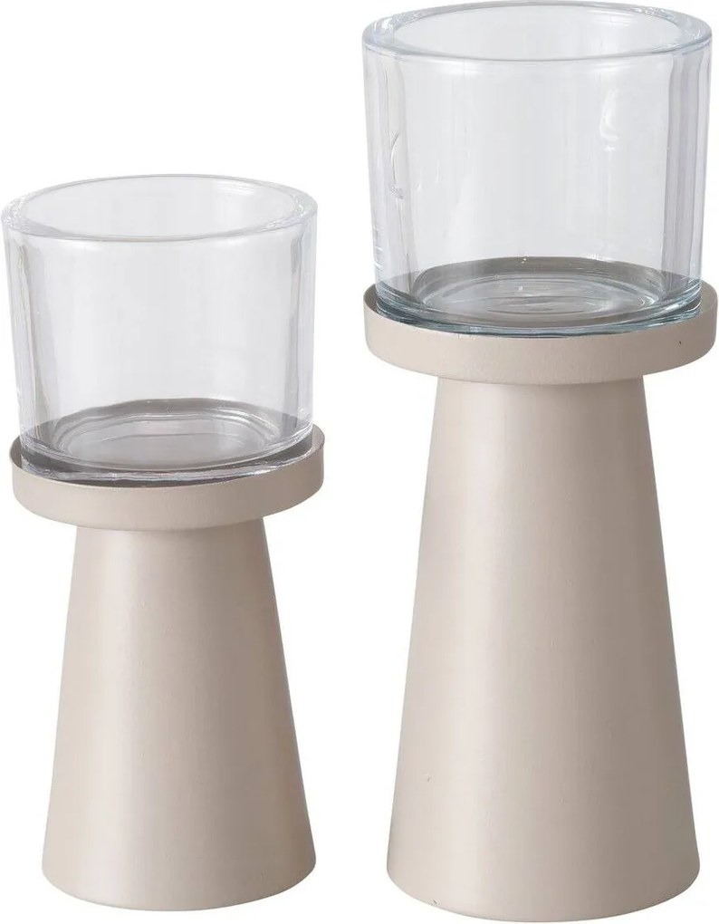 Set 2 sfeșnice  moderne Pius,  alb