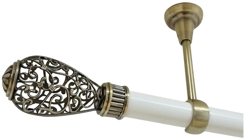 Galerie tavan fara inele ABOVE /25 - alb/aur antic (Alege marime: 240 cm)