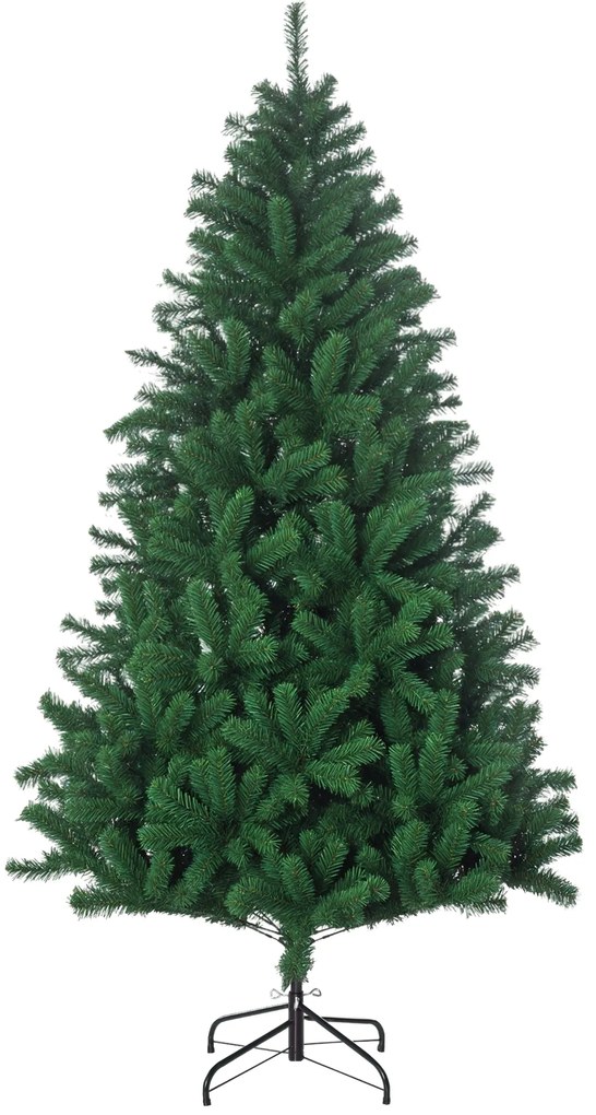 Homcom Albero di Natale Sintetico Folto e Realistico 180 cm Verde Φ115cm