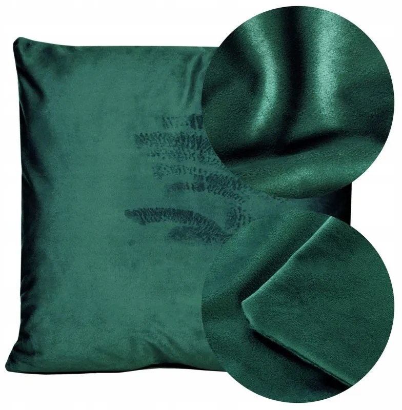 Husa de perna decorativa VELVET 40x40 cm, verde inchis