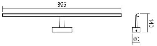 Redo 01-1676 - Iluminat oglindă baie LED NEPTUNE LED/18W/230V IP44