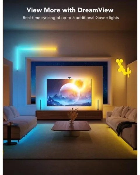 Govee DreamView T2 DUAL TV 55-65" SMART LED retroiluminare RGBIC Wi-Fi + telecomandă