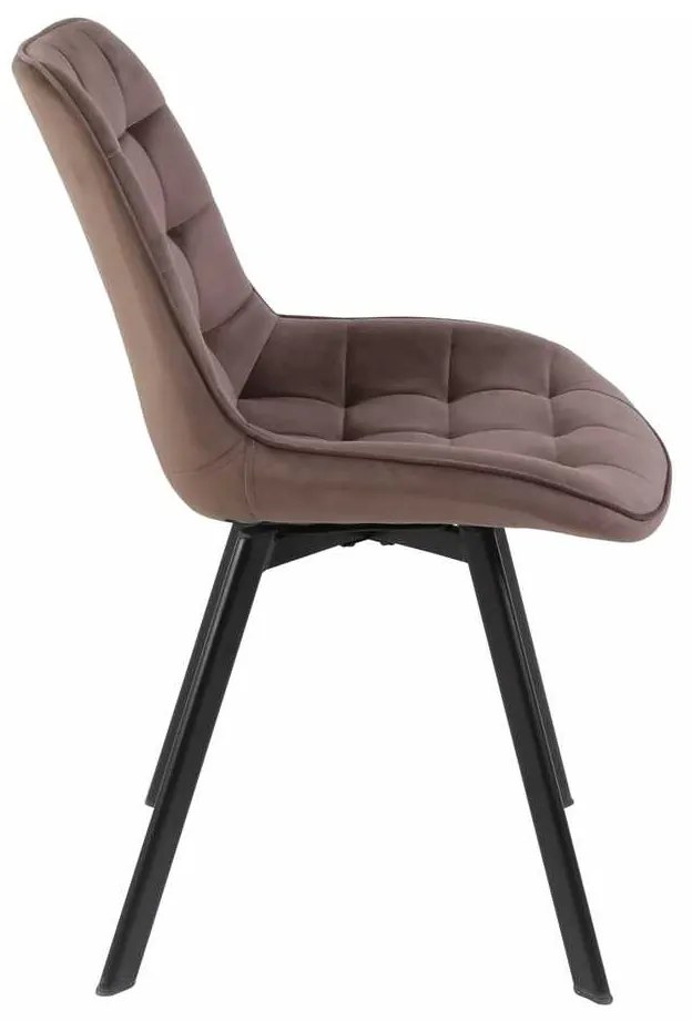 Scaun de bucătărie Albons Velvet, maro