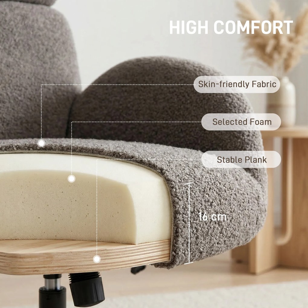 HOMCOM fotoliu dormitor rotativ | Aosom Romania