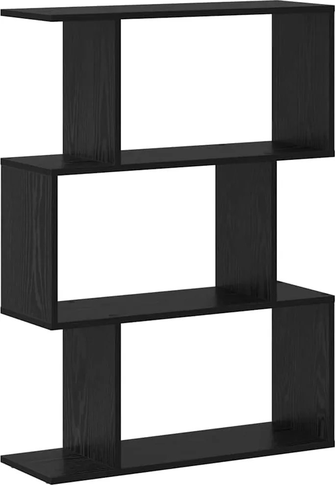 vidaXL Dulap pentru cărți Stejar Negru 70 x 24 x 97 cm Lemn compozit