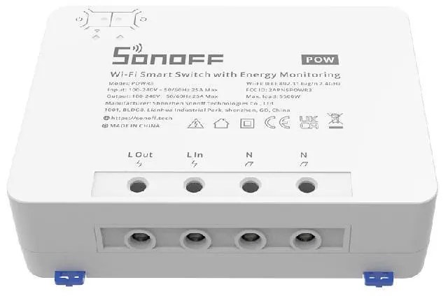 Releu inteligent Wi-Fi cu monitorizare a energiei Sonoff POWR3 (25A/5500W)