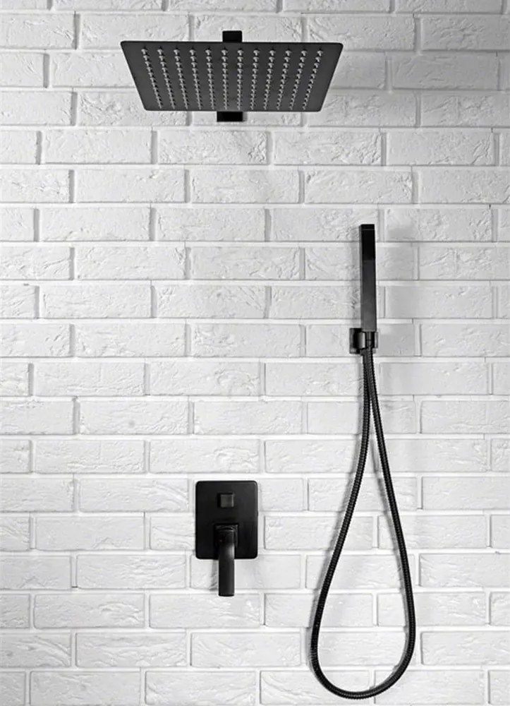 Sistem de dus cu baterie monocomanda Rea Sonic negru mat