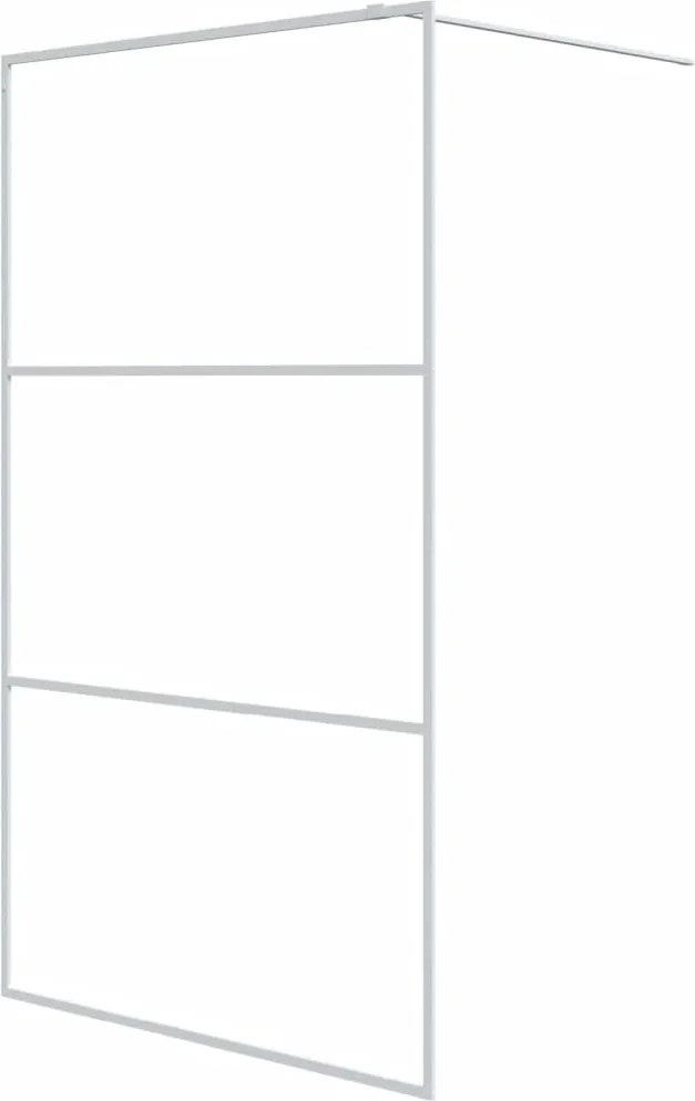vidaXL Paravan duș walk-in, alb, 115x195 cm, sticlă ESG transparentă
