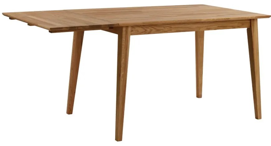 Masă de dining pliabilă din lemn de stejar natural Rowico Mimi, 120 x 80 cm