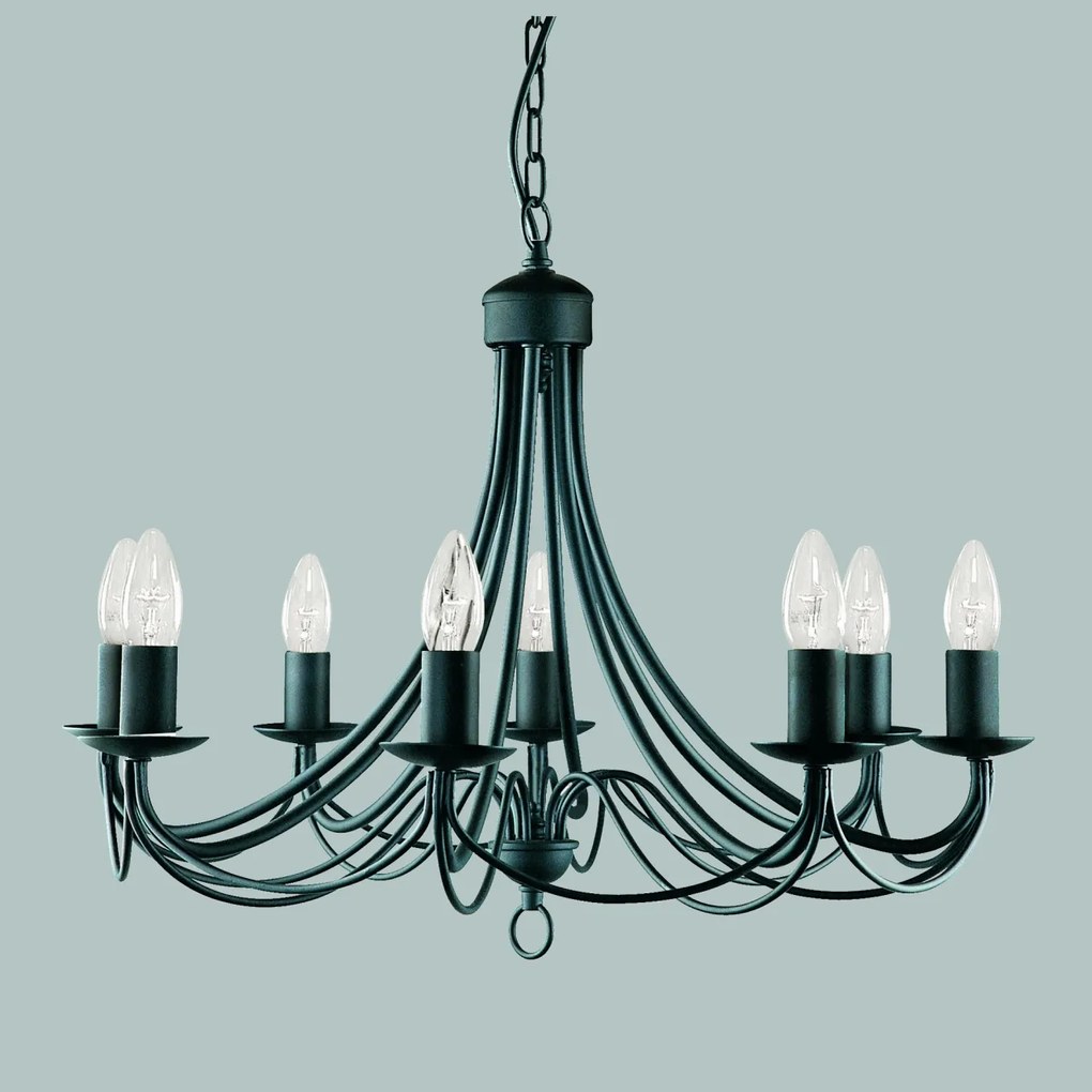 Candelabru traditional stil clasic Maypole negru 8L 6348-8BK SRT