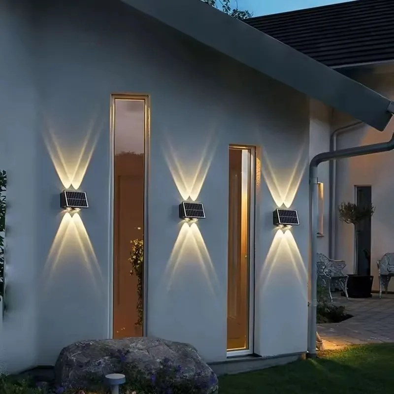 Aplica Exterior cu Panou Solar, Model 686020, IP65, Lumină Neutră, Negru