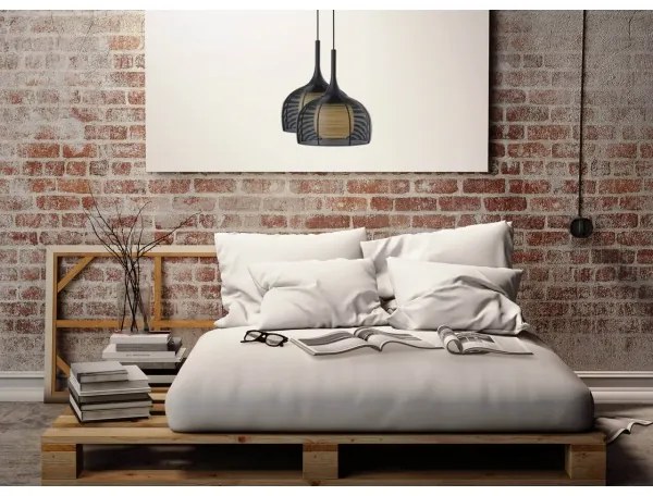 Lustră pe cablu CENTER 1xE27/9W/230V neagră Klausen 111052