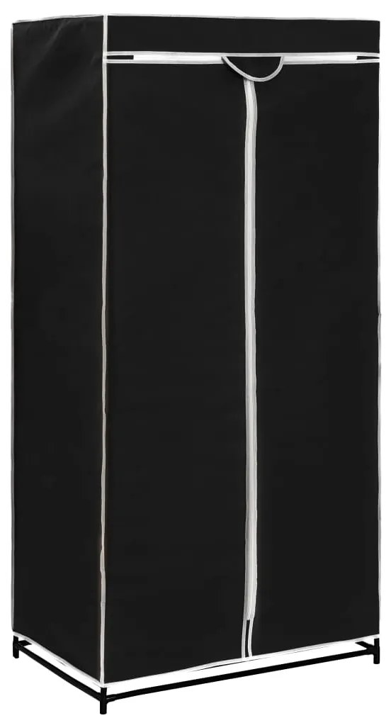 282437 vidaXL Șifonier, negru, 75 x 50 x 160 cm