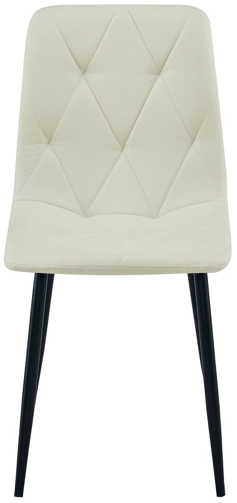 Crem scaun bucatarie LIBRA cu picioare negre