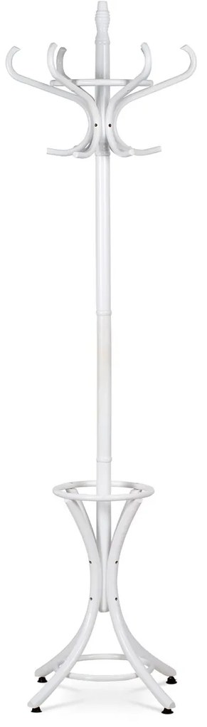 Cuier lemn masiv, alb mat, 186 cm