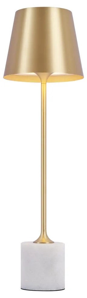 Lampă de masă modernă aurie 37cm incl. LED Dimmable IP54 Reîncărcabilă - Topi