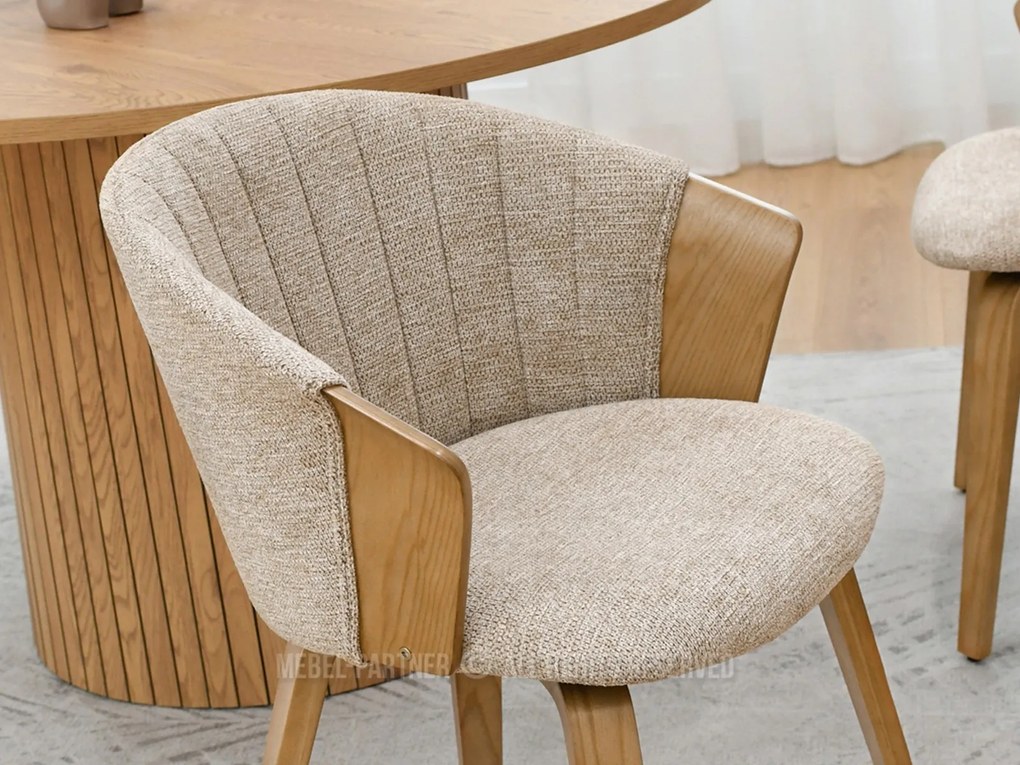 Scaun Gurman (bej + stejar). Promo -8%. 1111074