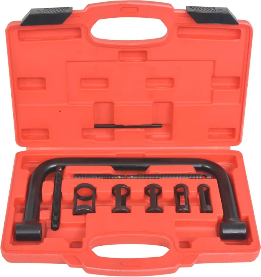 vidaXL Set de scule pentru compresia arcurilor de supape, 10 piese