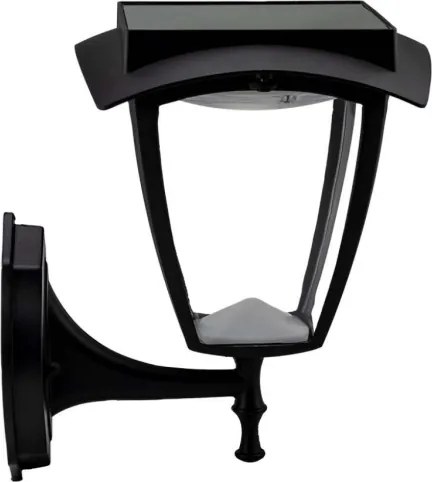 Lampă solară de perete LED/2W/3,7V 3000/6000K IP65 2200 mAh neagră