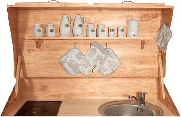 Mobila bucatarie  CHICINETA MICA, L130 60 H115 cm, lemn masiv