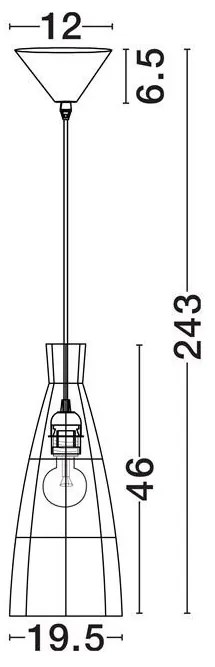 Pendul ratan design natural RIELO
