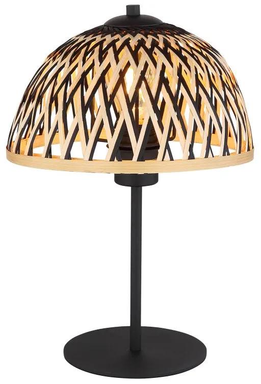 Veioza, lampa de masa design industrial Colly negru, natur