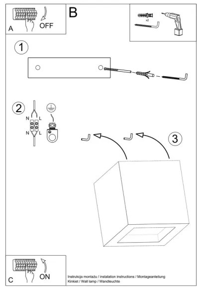 Aplică LEO 1xG9/40W/230V beton Sollux SL.0991