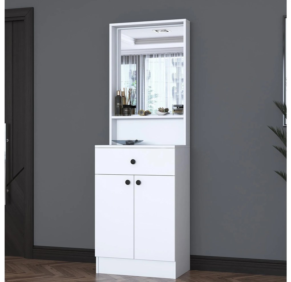 Mobilier hol Pixie 6 (alb) (cu oglindă). 1102444