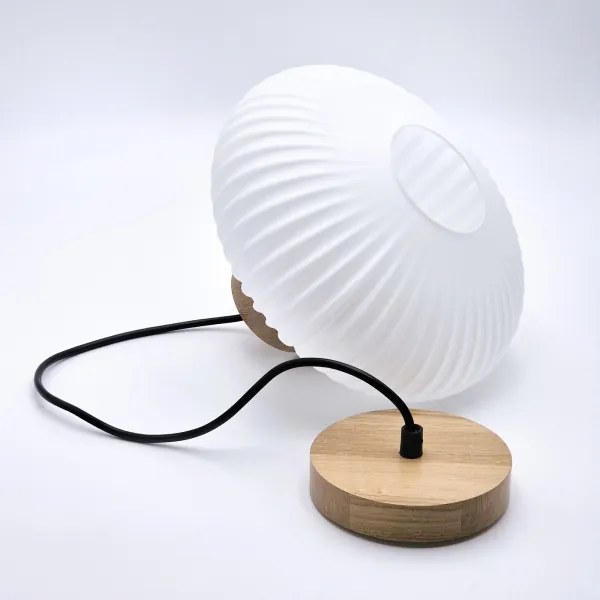 Lustră pe cablu HARMONY 1xE27/15W/230V d. 25 cm alb/stejar