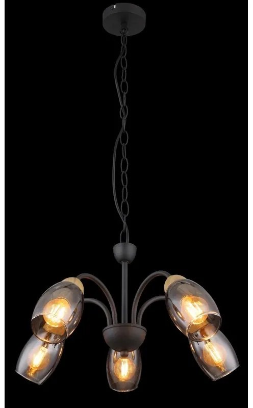 Lustra 5L design modern Gerly negru