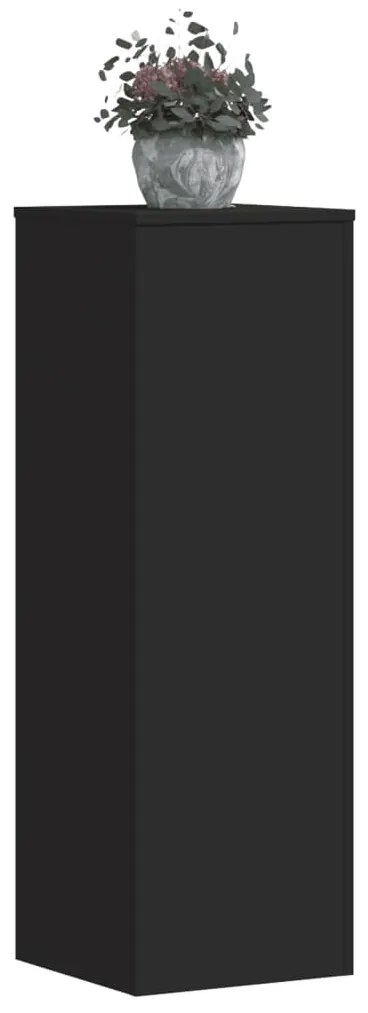 vidaXL Suporturi plante, 2 buc., negru, 33x33x100 cm, lemn prelucrat