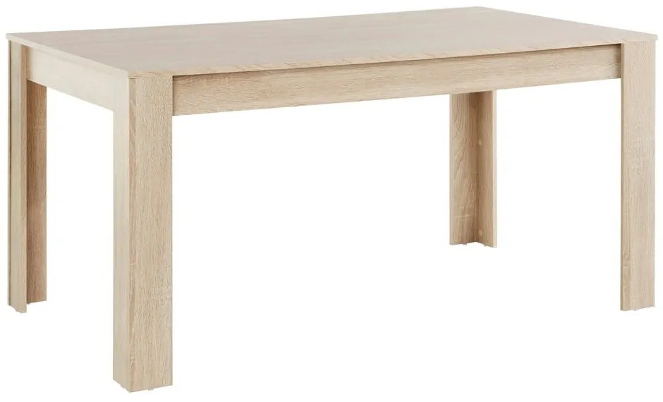 Masă de dining în culoare naturală cu aspect de lemn de stejar 90x160 cm Lynn – Støraa