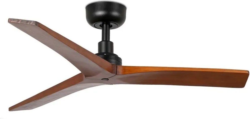 Ventilator aplicat tavan cu telecomanda KLIM S 92,5cm, negru/ nuc