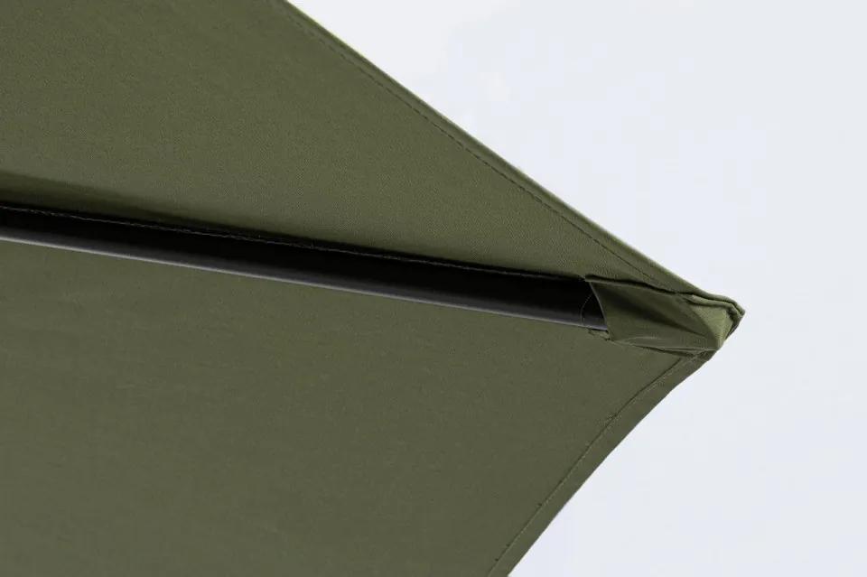 Umbrela de gradina verde olive din poliester si metal, ∅ 300 cm, Texas Bizzotto