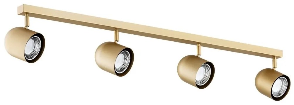 Plafoniera cu 4 spoturi design modern Isola auriu