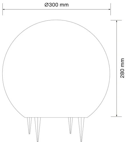 Lampă de exterior ARGENTO 1xE27/15W/230V d. 30 cm IP65 gri