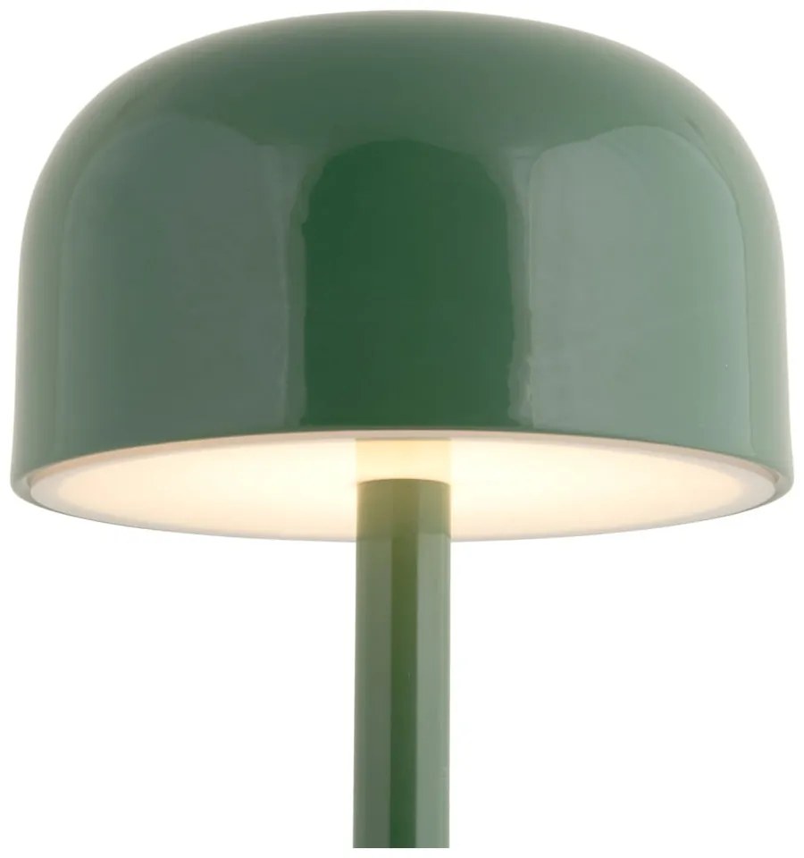 Veioză verde LED cu abajur din metal (înălțime 24,5 cm) James – Leitmotiv