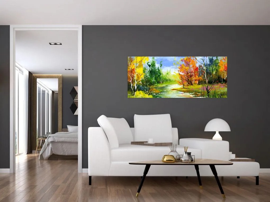 Tablou - Peisaj - pictură (120x50 cm)