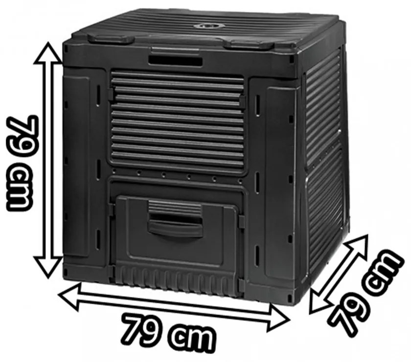 Composter electronic 470L, cu piedestal, negru