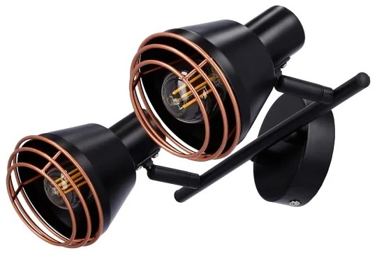 Spot de perete NERIA 1xE14/40W/230V negru/cupru