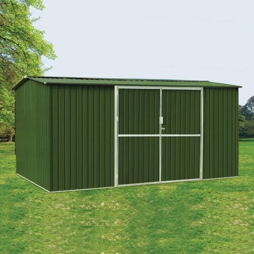 Căsuță de grădină pentru unelte, uși batante Avenberg HUNTER G1 4.1 x 2.6 m VERDE